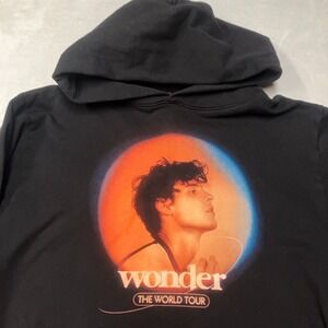 Shawn Mendes‎ Wonder World Tour Hoodie Men's XXL Black Concert Merch Pullover